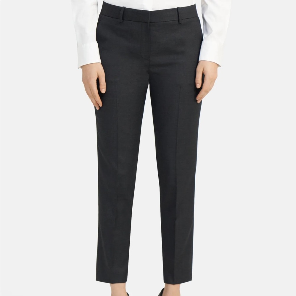 Classic Crop Pant in Stretch Wool -Theory